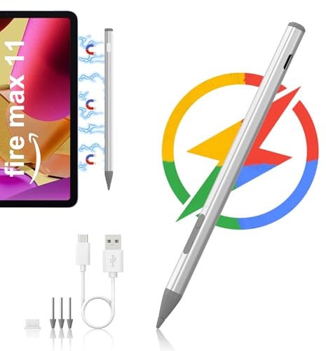 USI 2.0 Stylus pen for Amazon Fire Max 11 & Chromebook, Stylus for Google Pixel Tablet/Lenovo Chromebook/Acer Chromebook Spin713/ HP Chromebook, 4096 Levels Pressure+Eraser