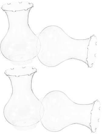 FONDOTIN 4 Stück Hyazinthen-anzuchtbehälter, Kleine Transparente Kunststoffvasen, Blumenbehälter Für Hochzeitstischaufsätze Und Heimdekoration