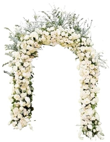 XUWEWI Gartenbogen 240 * 38 * 140cm Weiß Garten Bogen Hochzeit Metall Bogen Garten Eisen Blume Stehen Weinrebe Klettern Rahmen luffa Rack for Party Dekoration Für Kletterpflanzen