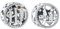 RMMY Ciondoli pendenti a forma di castello magico in argento sterling 925 con pietra filosofale per bracciale collana gioielli natalizi per la festa della mamma da donna con zirconi due confezioni