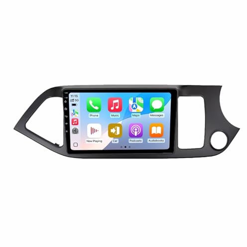 Android 13 2 DIN Pantalla Táctil Radio 9 Coche Pantalla para KIA Morning PICANTO 2011-2017 con Enlace Espejo/Navegación GPS/Radio FM/BT/Mandos Volante/Reproductor Multimedia(8G+256G)