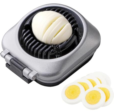 ORAGKE Premium Eierschneider Edelstahl, 2 in 1 Eierschneider Spülmaschinenfest, Profi Schneider für Eier, Mozzarella, Pilze, Tomaten, Erdbeeren, Weichobst, Eierharfe, Eierteiler, Egg Slicer