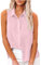 Offres Tendance Chemise Femme Coton et Lin Chemisier Col en V Bouton sans Manches Tops Chemisiers et Blouses Femmes Chic Elegant Respirant T-Shirts Grande Taille Pas Cher Coton Lin Tunique Blouse