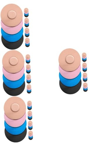 WRITWAA 4 Sätze Anti-rutsch-fixierfad Sportgeräte Sportzubehör Sensorbefestigungspflaster Sensor-klebepflaster Runde Sensoraufkleber Anti-rutsch-sensor-patch Elastischer Stoff 20 Stück * 4