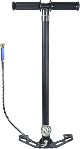 SXYKXYDL PCP-Handpumpe 300 Bar, Lufthandpumpe, 4500 PSI Hochdruck-Luftpumpe Edelstahl 4-Stufen-Pumpe für Luftpistole 30 MPA
