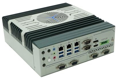 ANDAQI Industrial PC, Embedded Computer, I7 10700T, Windows 11 / Linux, IX14, TPM2.0, 3 x LAN, 6 x COM, DP, HDMI, 12-24V Phoenix Terminal, Support Watchdog, PXE, WOL, 64G RAM, 2TB SSD