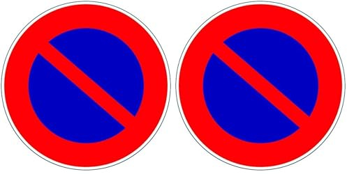 Novap - Panneau de signalisation - Designation.Defense de stationner - (Lot de 2)