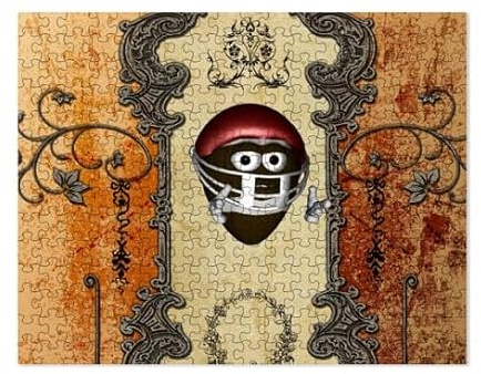 CafePress American Football with Helmet Small Puzzle, 252 pcs.