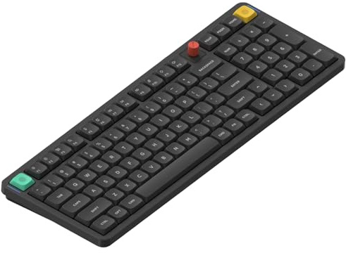 nuphy Air100 V3 Low Profile Kabellose mechanische Tastatur，99 Tasten 100% Layout,Gasket-Struktur mit Knopf, Hot-Swap, RGB,Unterstützt Bluetooth/2,4 GHz/USB-C (US Layout)
