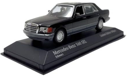 LXGLYLOU Metall Skala Replik 1 43 Für 560SEL W126 S-klasse Legierung Miniatur Auto Modell Adult Collector Series Sammlung Hobbys Fahrzeuge Spiele Set