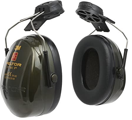 3M PELTOR Optime II Earmuffs, 30 dB, Green, Helmet Mounted, H520P3E-410-GQ
