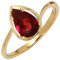Jobo Damen-Ring aus 14 Karat 585 Gold mit Granat Tropfen Größe 56