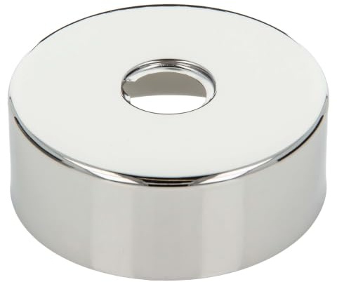 tecuro Gewinderosette (1/2) Ø 22 mm x Ø 80 mm x Höhe 30 mm, Messing verchromt