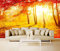 B-wie-Bilder.de Vlies XXL-Poster Fototapete Natur Indian Summer in orange und gelb Material Vlies ohne Kleber, Größe 200 x 150 cm 2-TLG