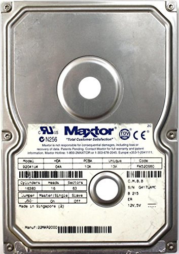 20.4 Go disque dur, Maxtor 92041u4 04 A 10 A 13 A Fa520s60, C, M, B, B