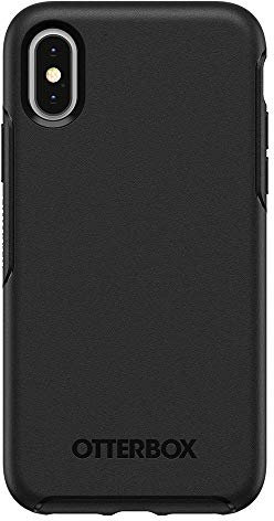 OtterBox iPhone Xs and iPhone X Symmetry Series Case - Black, Ultra-Sleek, Wireless Charging Compatible, Raised Edges Protect Camera & Screen