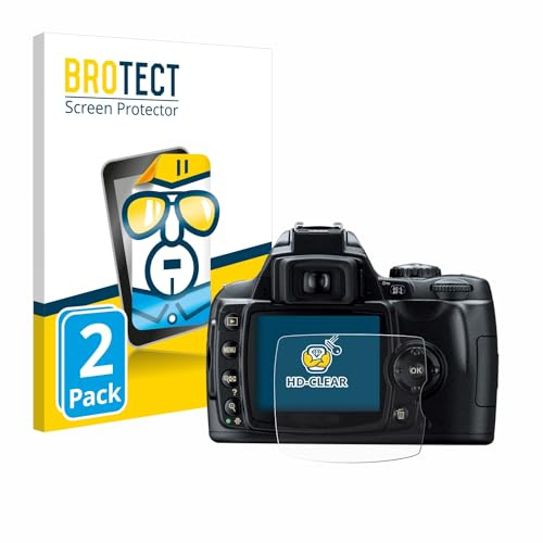 BROTECT (2 Stück Schutzfolie für Nikon D40 Displayschutz Folie Made in Germany, Ultra-Klar