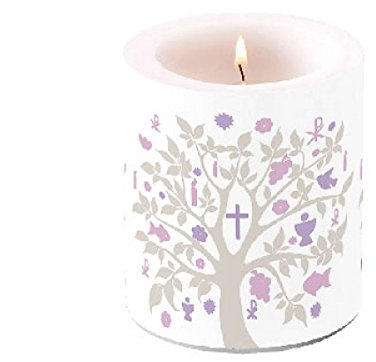 Candle Small Kommunion Symbols Taupe h 8cm 0/7,5cm