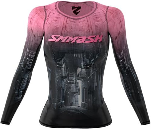 SMMASH Funktionsshirt Damen Kompressionsshirt Sportshirt Langarm Atmungsaktiv Second Skin Technologie Fitness Oberteil Outdoor