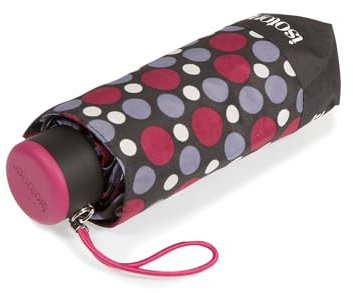 Isotoner Mini paraguas para mujer, resistente, impermeable, apertura manual, burbujas, 20 cm, Burbujas colori, 20 cm