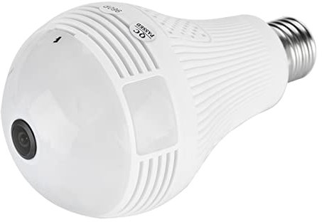 1080P WIFI Light Bulb Camera 360°Wide Angle Fisheye HD Indoor Spy Security Camera for Remote Home Security System, Motion Detection And Two Way Talking(1080P+IR)