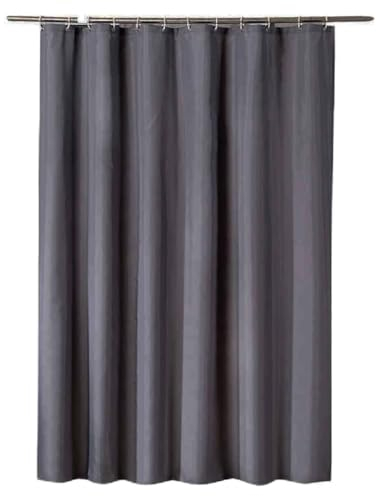 Bishilin Duschvorhang Anthrazit Wasserdicht, Duschvorhang 120x180 Anti Schimmel Modern Einfarbig Badewanne Vorhang Textil Dunkelgrau