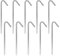 Lomo Marquee Heavy Duty Tent Pegs - 10 Pack, Galvanised Steel Ribbed Rebar Heavy Duty Pegs for Gazebo and Large Tent