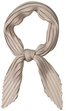 sourcing map Damen Rhombus Kopftuch Wraps Schals Bandana Einfarbig Plissee Halstuch Khaki 104 x 42cm