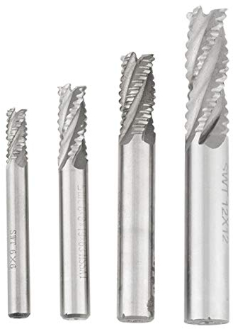 Schaftfräser, Fräser, Spiralbohrer, 4 Stück 4 Nuten HSS Schruppen Schaftfräser CNC-Fräser Fräser M6 / M8 / M10 / M12