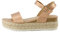 CUSHIONAIRE Melissa Espadrille-Plateau-Keilsandale für Damen, Roségold, 42 EU
