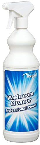 Teepol Bathroom Cleaner Spray for Cleaning Washroom and Shower Surfaces, Effective Limescale Remover, Bathroom Tile & Bathtub Cleaner - Lightly Scented, Multipurpose for Home & Business Use - 1 Litre