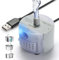 Ersatzpumpe für Katzenbrunnen, Homrich Haustier Wasserpumpe Trinkbrunnenpumpe für 3.2L Edelstahl Trinkbrunnen Katzentrinkbrunnen, DC5V 1.5W Verbrauchsarme Pumpe mit LED-Licht, USB-Kabel, Super Leise