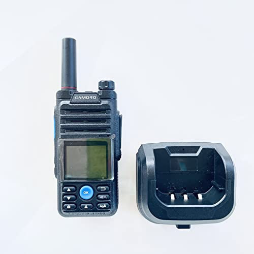 6800mAH 4G GPS Transceiver Zello Walkie Talkie Wireless WiFi Bluetooth Real PTT Poc Radio Waterproof Two Way Radio Long Range Android Walkie Talkie for Adults Kids (add charger)