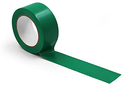 25m Bodenmarkierungsband Breite 50mm Klebeband zum Markieren am Boden für Warnschilder Sicherheitsmarkierung Warnband Bodenmarkierung (1 Rolle, Grün)