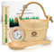 Nordholz® Sauna Eimer mit Kelle aus 100% nordischer Fichte - Hochwertiges Sauna Zubehör - Einsatz, Hanftrageseil & Gratis E-Book - Wellness Aufguss Komplett Paket - Saunaeimer Set