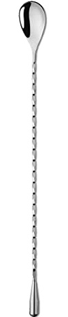 Oggi Cocktail-Löffel, Tropfenform, drehbar, 33,5 cm, Edelstahl