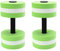 Wasserhanteln, Set mit 2 Leichten Wasserhanteln, EVA-Schaum, Wassergymnastik, Gewichte, Übungspool, Widerstand, Schwimmtrainingsgerät für Aqua-Fitness, Gewichtsverlust, Yoga, 10,6 X 5,9 Zoll(Grün)
