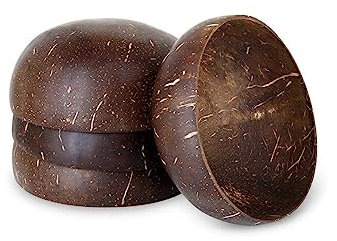 KoRo - Kokosnussschale 4 Stück - Müslischalen für Frühstück oder Snacks - 100% Naturprodukt - Wiederverwendbare Bowls - nachhaltige vegane Geschenke