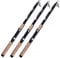 Zite Fishing Spinnruten-Set | 3 Stück Angelrute 2,40m | Angel-Ausrüstung mit Korkgriff | Forellenrute mit Blank aus Glasfaser | Auch für Kinder & Anfänger | Allround-Angel