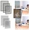 YRHome Mosquitera para ventana, marco sin taladrar, marco de aluminio, 80 x 100 cm, blanco