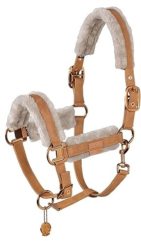 Eskadron Halfter METALLIC Faux Platinum23 Größe VB, Farbe Cognac