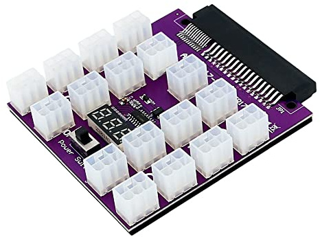 Wlauqueta Upgrade-Version ATX, 17 x 6-polig, Adapter-Konverter, Stromversorgung 12 V, für Astraleum BTC Bergbau