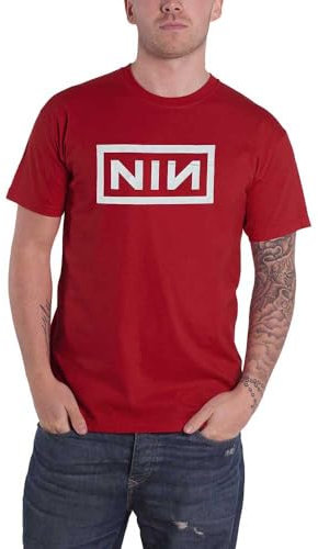 Nine Inch Nails T Shirt Classic Band Logo Official Unisex Red L