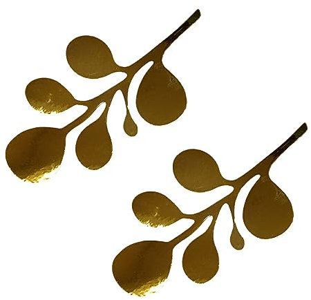 Guangcailun 2 Packungen/Los Simulierte Blumen für Hochzeitszimmer liefert handgefertigte 3D Papierblumen mit exquisiter Handwerkskunst, Leuchtend goldene Blätter