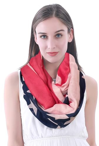 Lina & Lily Damen Loop Schal Halstuch mit Flaggen