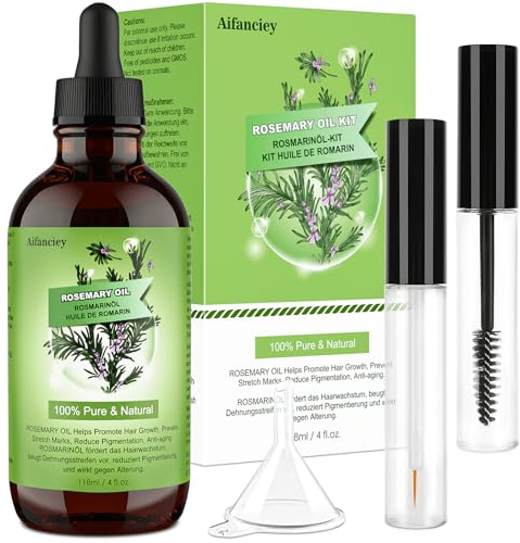 Rosmarinöl Haare - Rosemary Oil for Hair Growth, 100% Naturrein Rosmarin Öl für Haare Kopfhaut, Haarwachstum Beschleunigen - Kopfhaut Öl, Haaröl gegen Haarausfall für Trockenes Geschädigtes Haar 118ML
