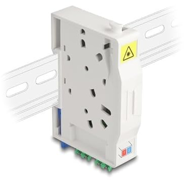 85936 - LWL Anschlussdose für Hutschiene mit Spleißhalter und 2 x LC Duplex Kupplung