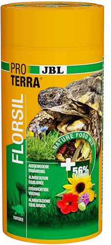 JBL Proterra FLORSIL 1 Liter Hauptfutter für Landschildkröten mit Blüten