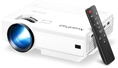 Projecteur Bluetooth WiFi XuanPad 5G, projecteur 1080P Full HD Pris en Charge, Zoom 100%-50%, Mini projecteur Home Cinema 16000L