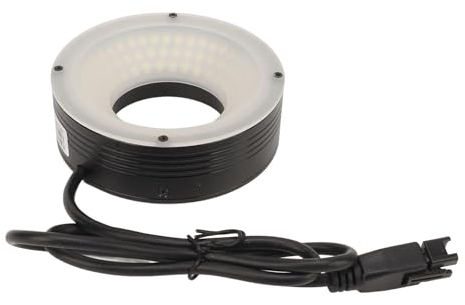 Lámpara de Anillos LED para Microscopio, Anillos de Luz de Alto Brillo para Cámara, Microscopio Estéreo Binocular de 24V